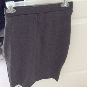 Long gray pencil skirt